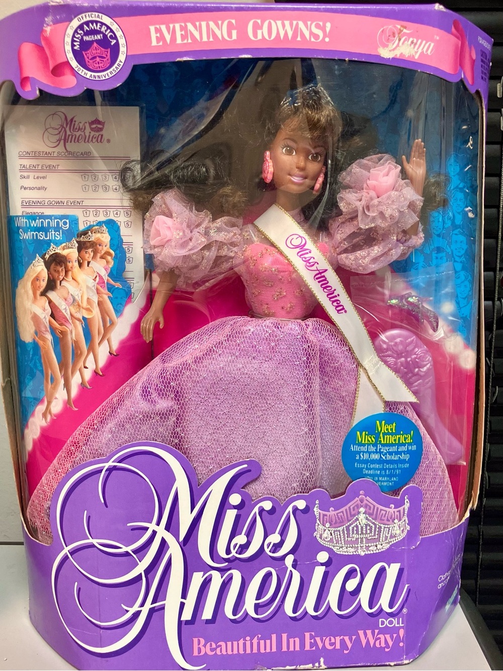 Barbie Miss America Doll in Pink and Purple Gown